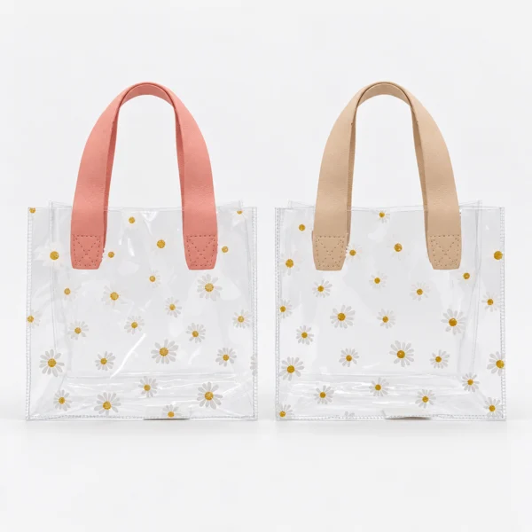 Bolsa Transparente Floreada Chica 10 Pzas