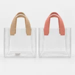 Bolsa Transparente con Manija de Color 10 Pzas