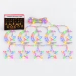 Cortina LED de Lunas y Estrellas – Multicolor.